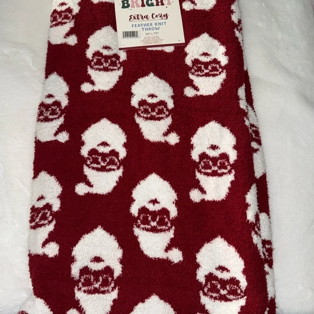 Merry and bright Santa with sunglasses Blanket